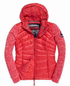 Superdry Storm Panel Quilted Hybrid Női Kabát Korall | VQCRL2340